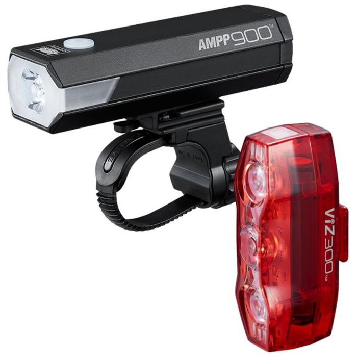 Cateye AMPP 900 & VIZ 300 USB-C Light Set